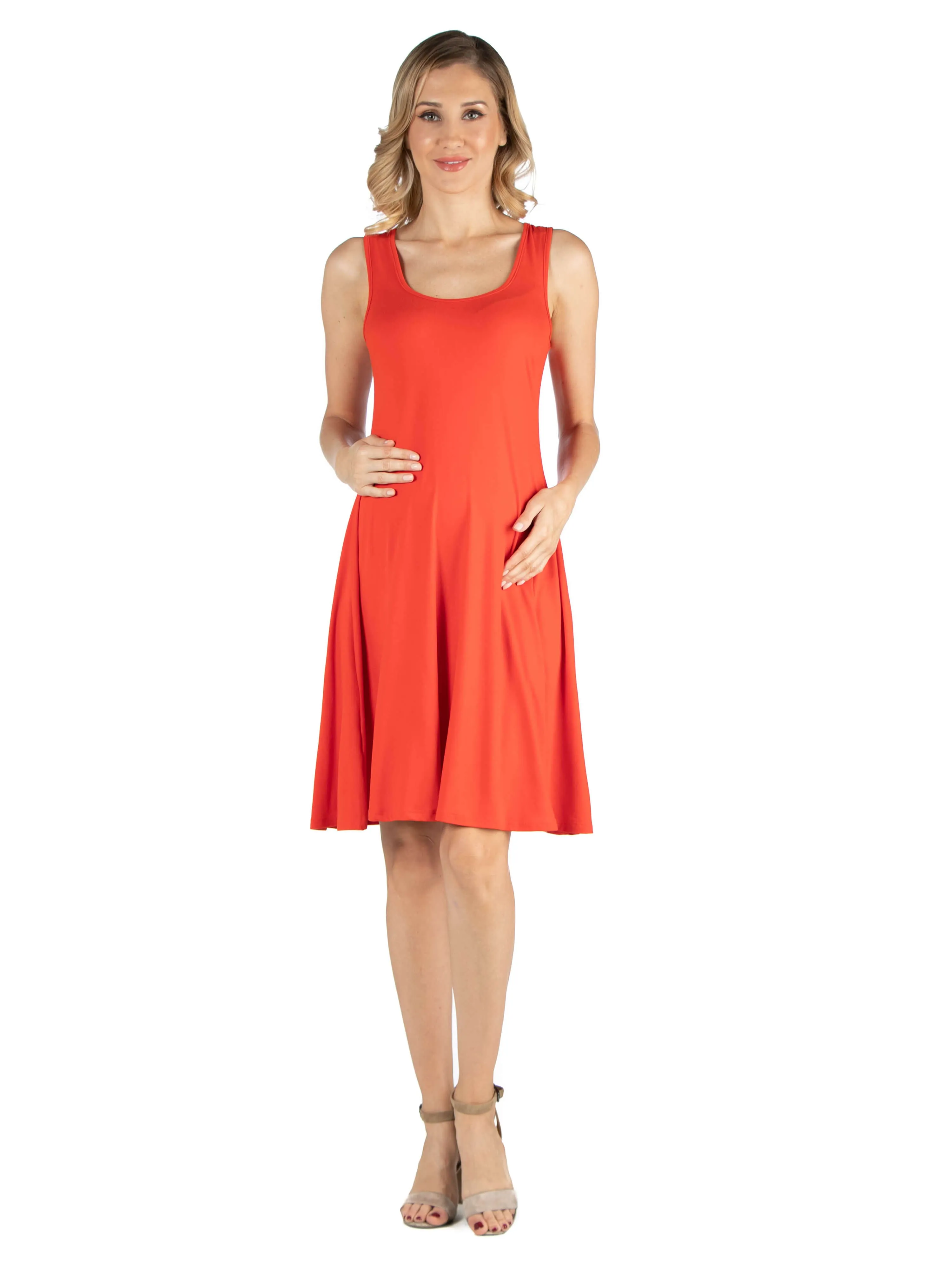 A Line Slim Fit and Flare Maternity Dress