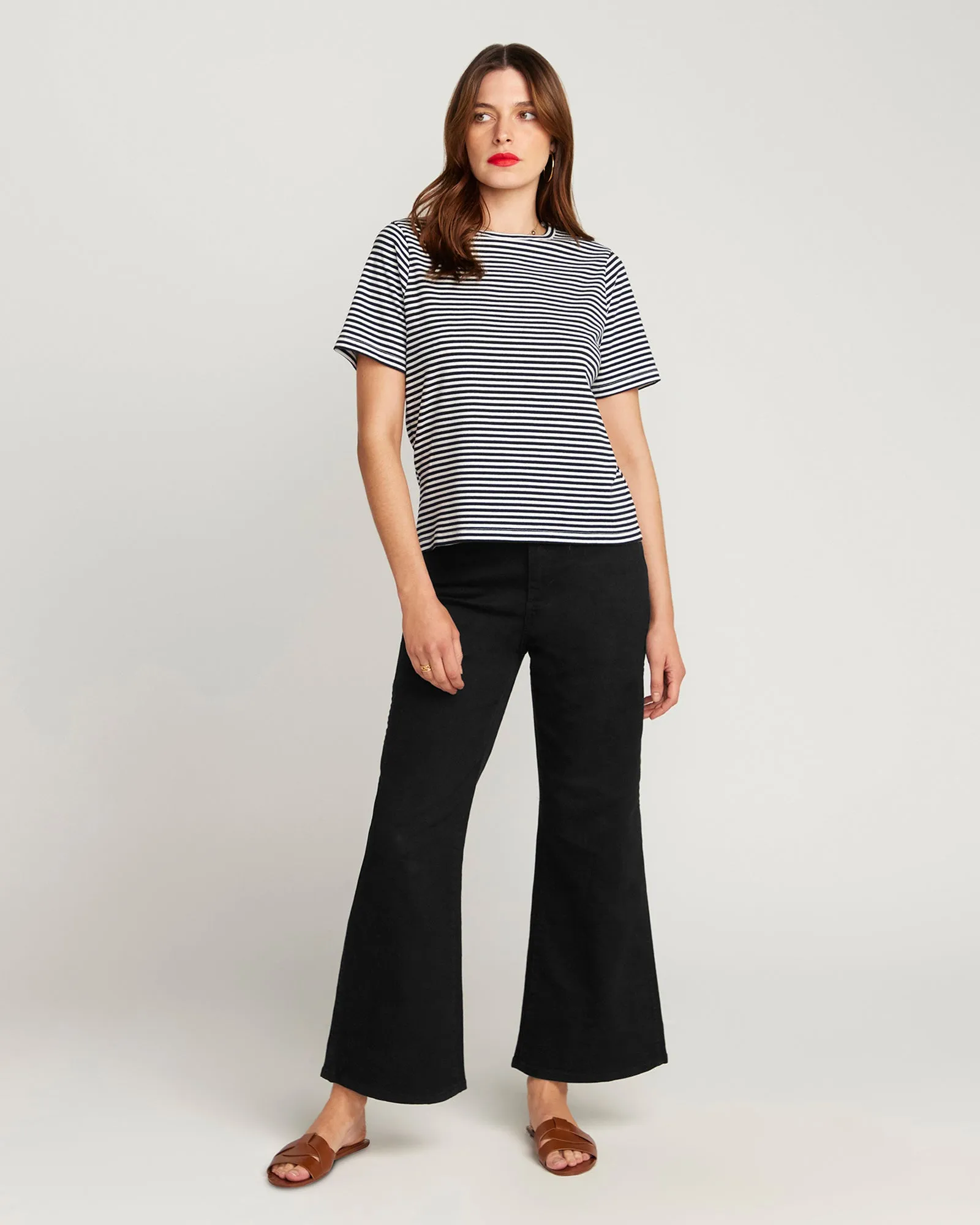 Black and white stripe T-shirt