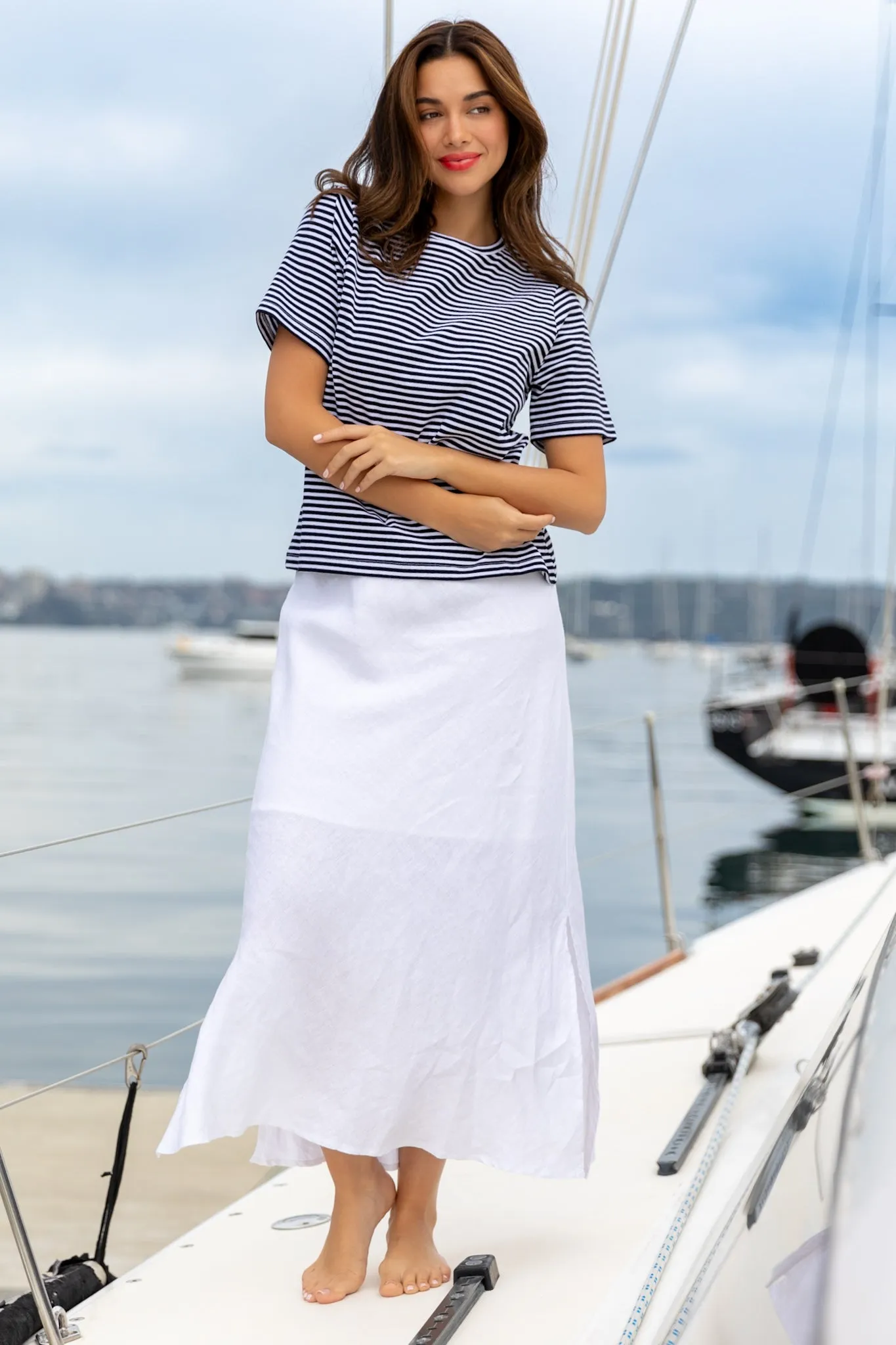 Black and white stripe T-shirt