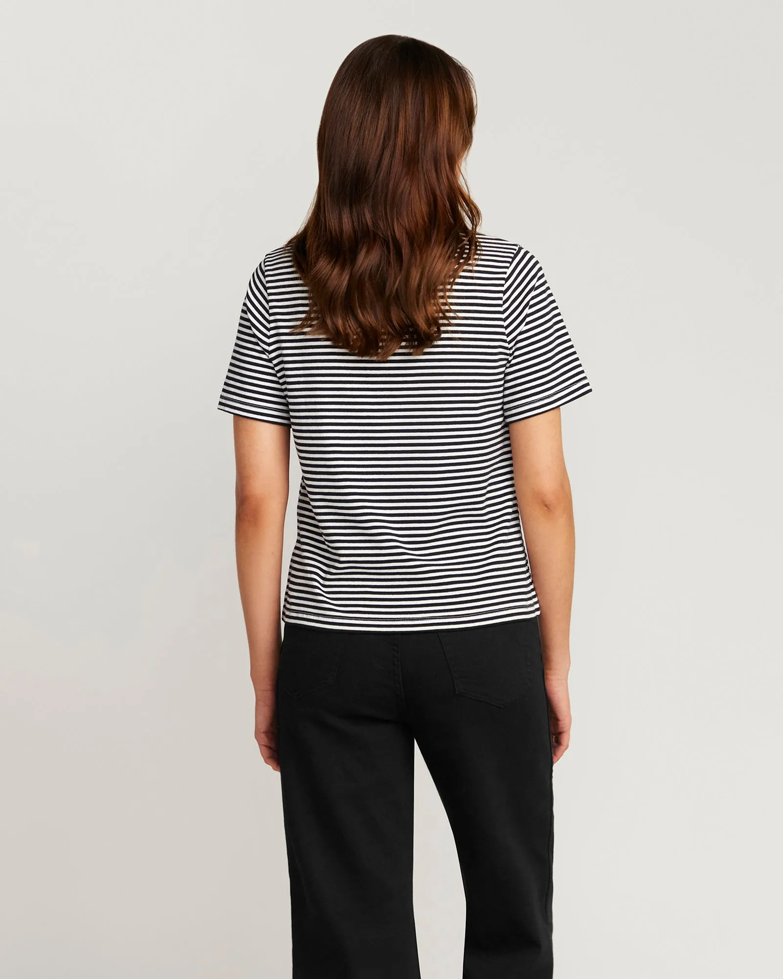 Black and white stripe T-shirt