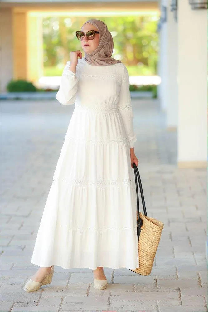 Boho Modest Dress