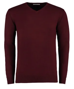 Burgundy - Arundel v-neck sweater long sleeve (classic fit)