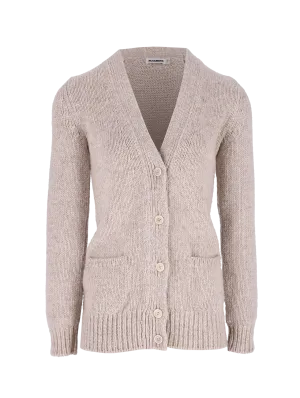 button-up cashmere cardigan