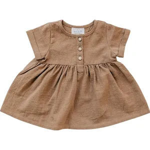 Camel Linen Cotton Dress