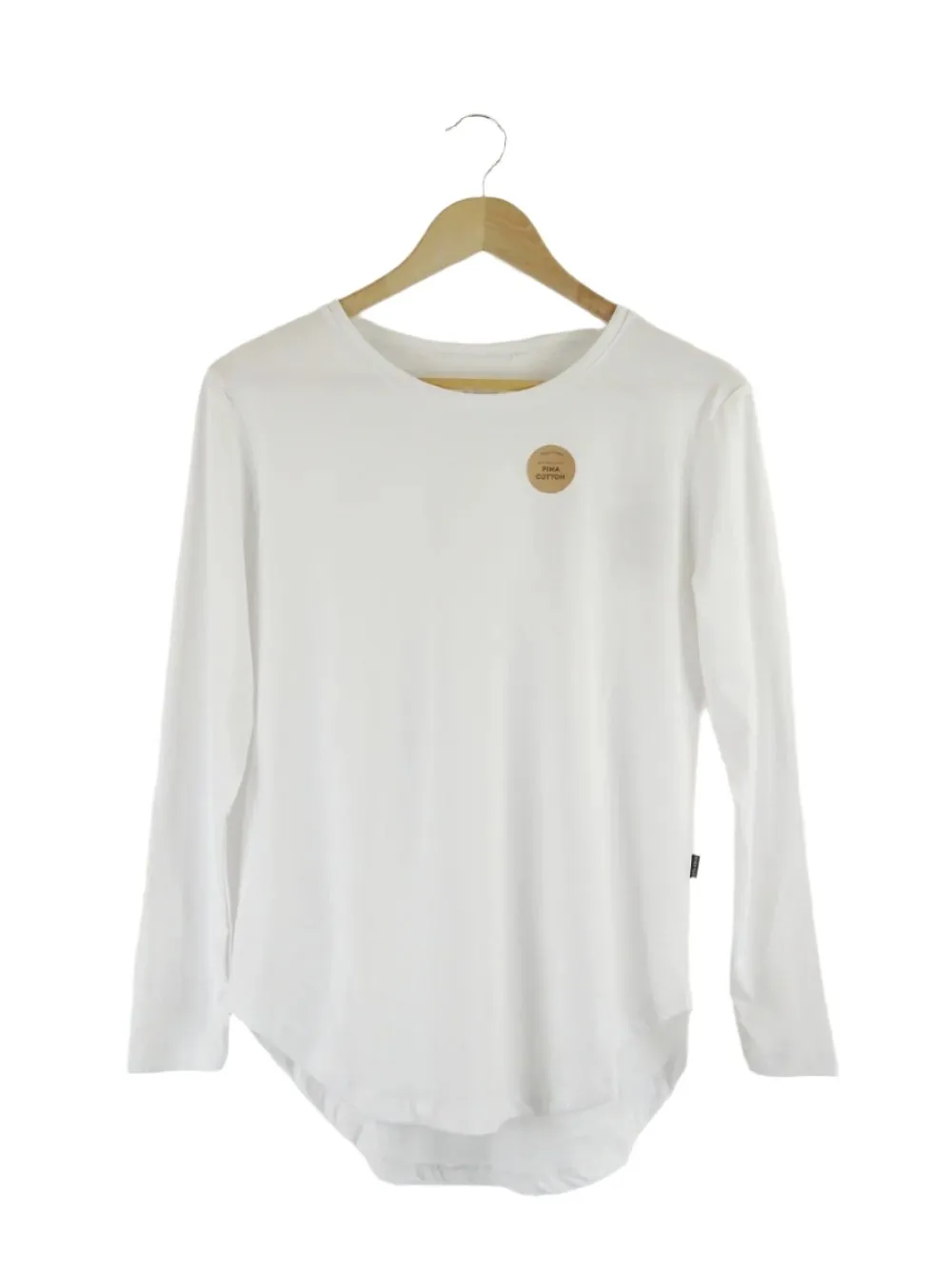 Casa Amuk White Cotton Saddle Hem Long Sleeve T-Shirt 8 | BNWT