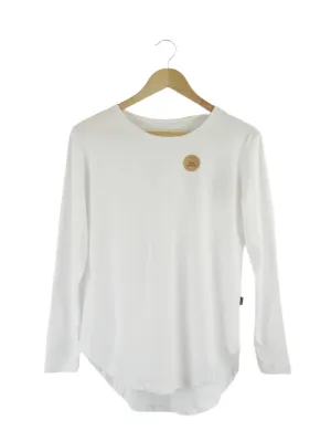 Casa Amuk White Cotton Saddle Hem Long Sleeve T-Shirt 8 | BNWT