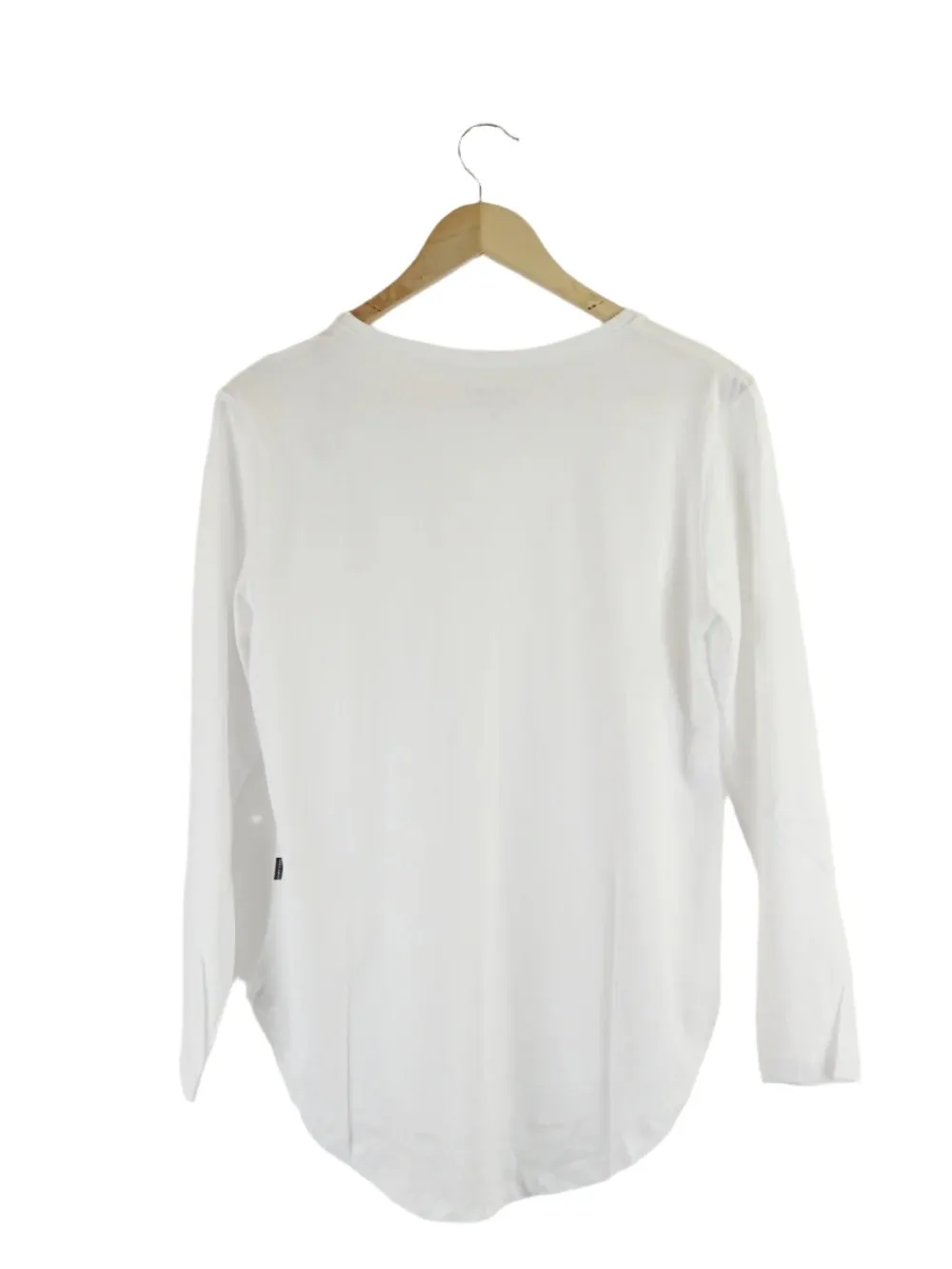 Casa Amuk White Cotton Saddle Hem Long Sleeve T-Shirt 8 | BNWT