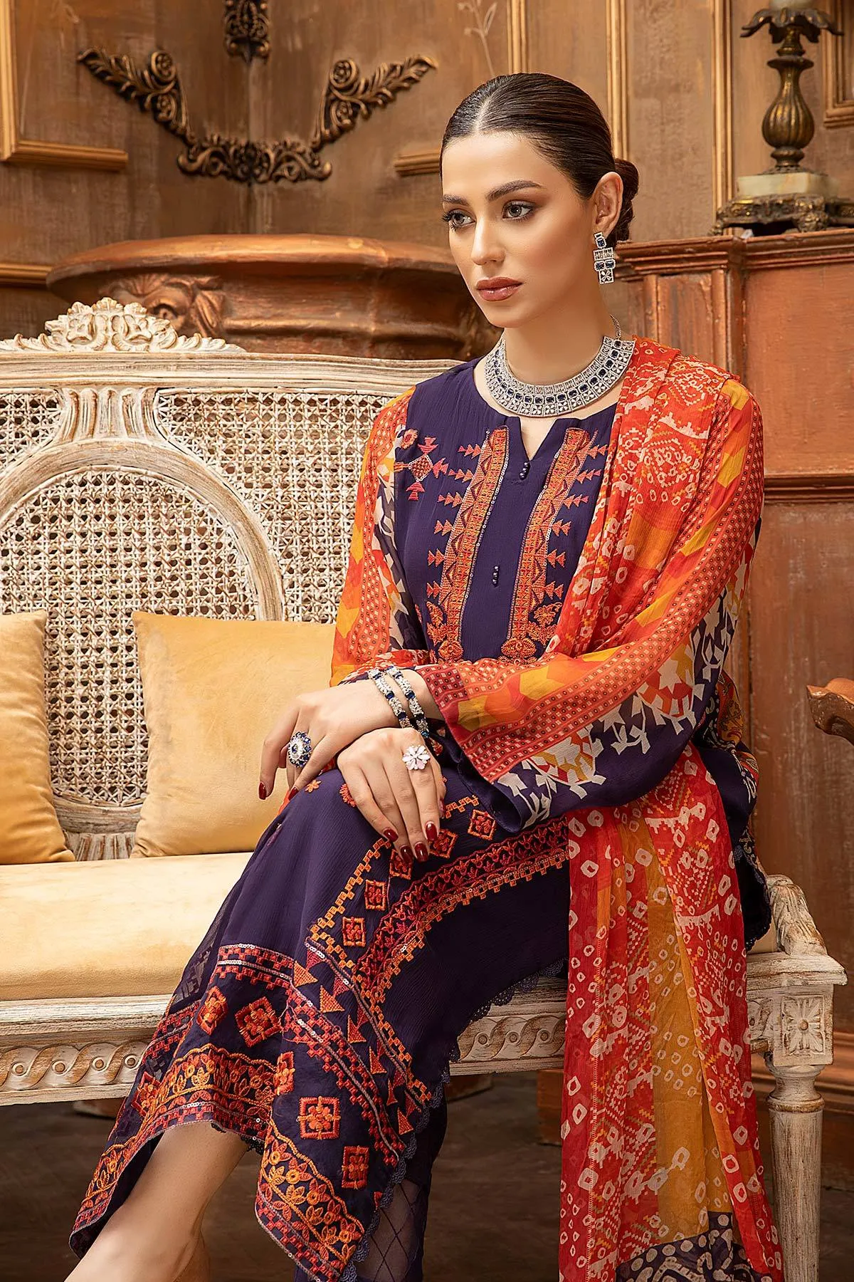 Charizma Vasal Embroidered Chiffon Collection 2021 – VSL-09