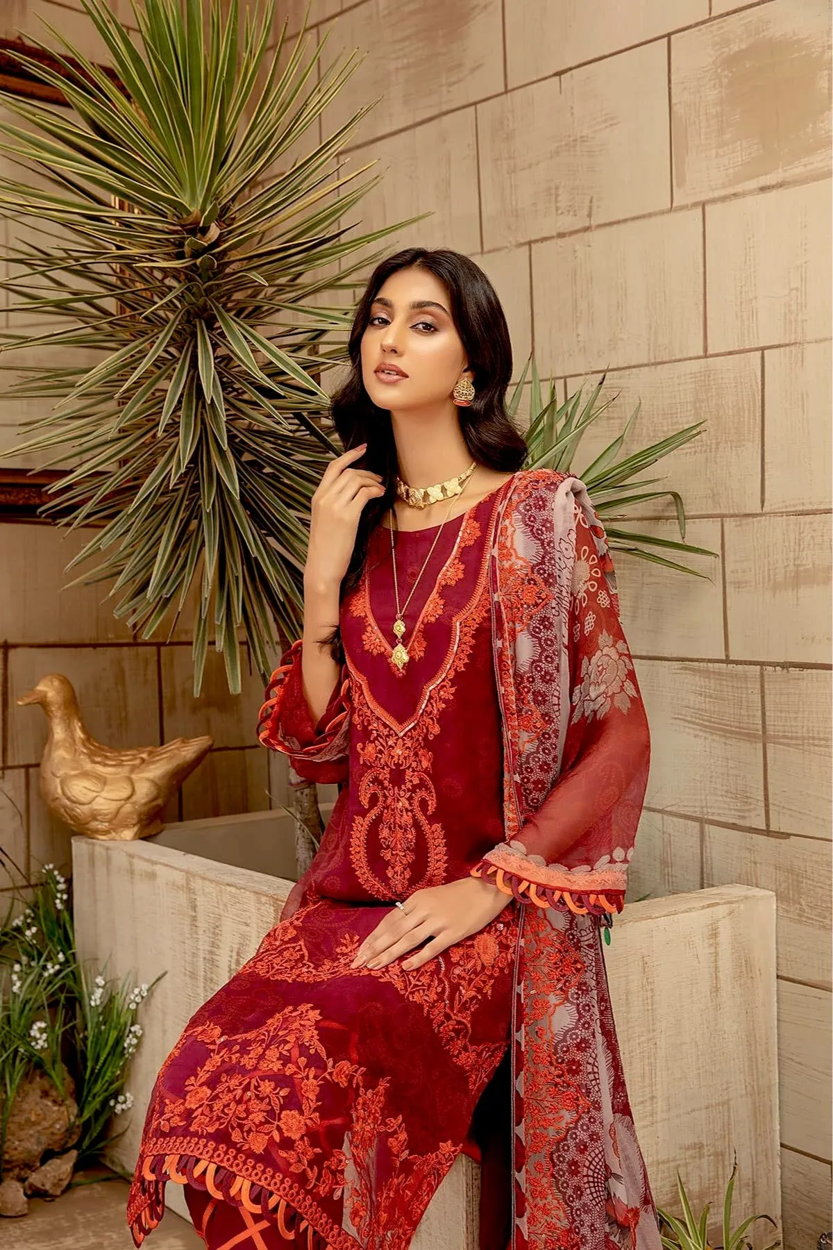 Charizma Vasal Embroidered Chiffon Collection 2021 – VSL-15