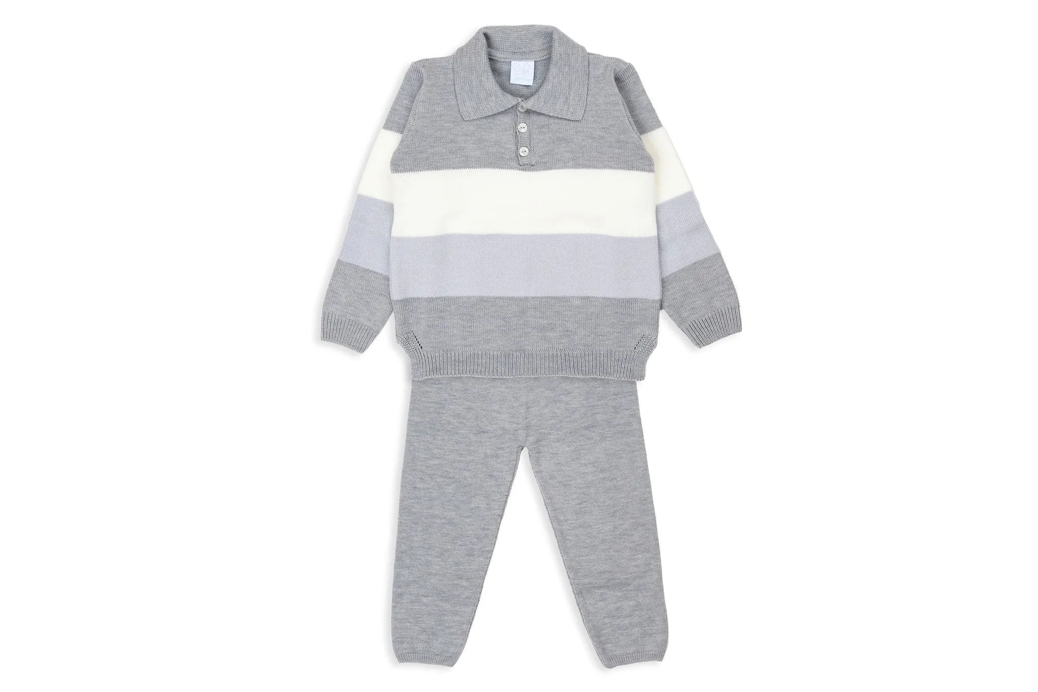 Dark & Light Grey Two-Piece Knit Set