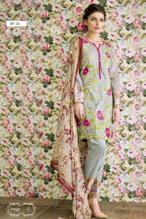 Feminine Embroidered Lawn Collection 2017 – 1A