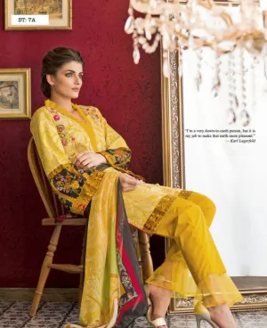 Feminine Embroidered Lawn Collection 2017 – 7A