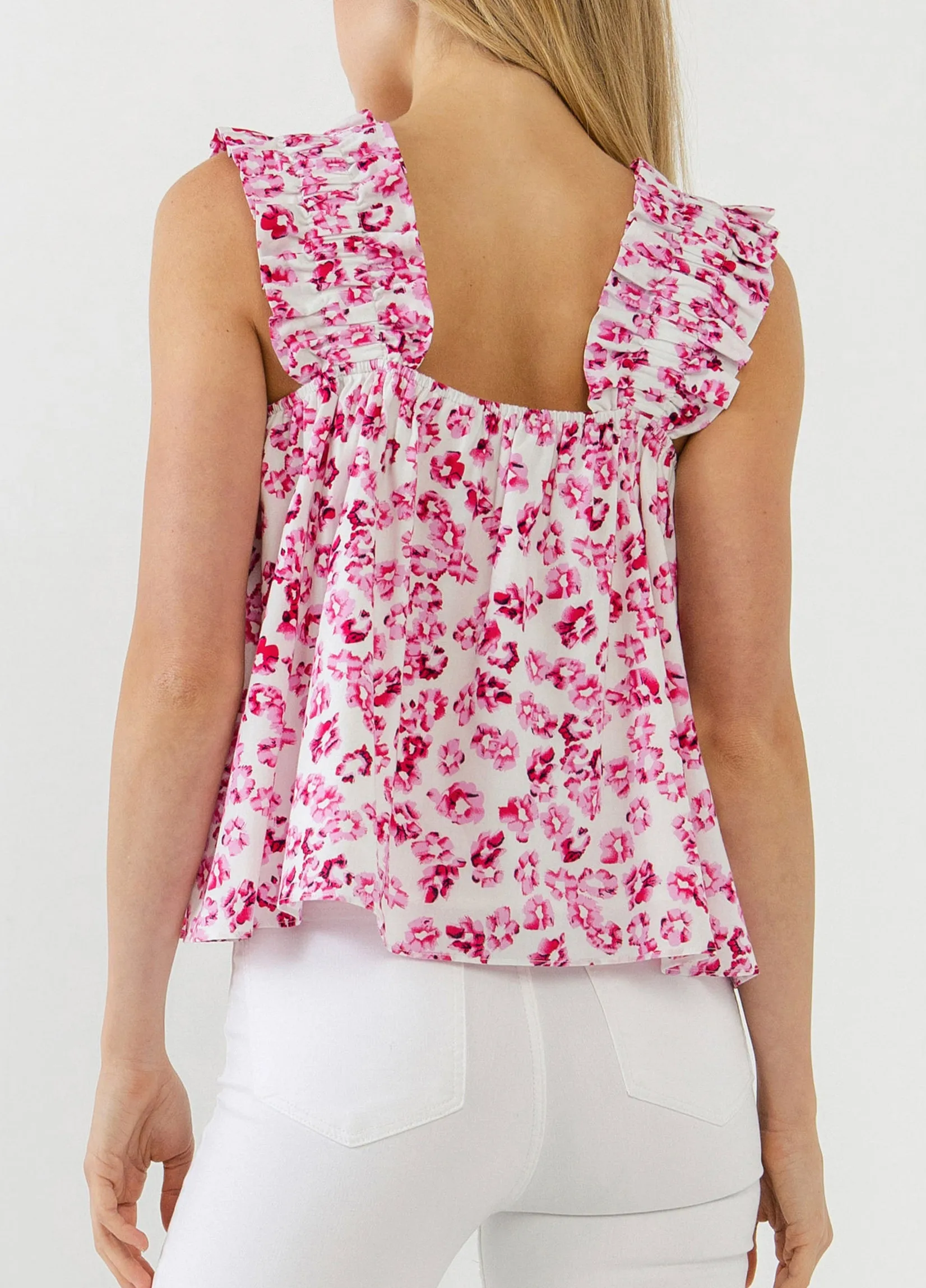 Floral Ruffled Top