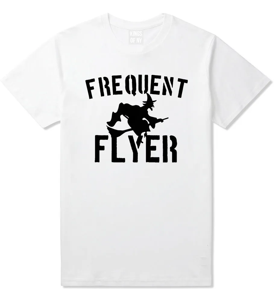 Frequent Flyer Witch Funny Halloween Mens T-Shirt