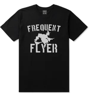 Frequent Flyer Witch Funny Halloween Mens T-Shirt