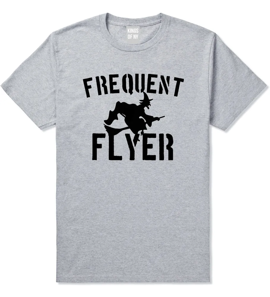 Frequent Flyer Witch Funny Halloween Mens T-Shirt