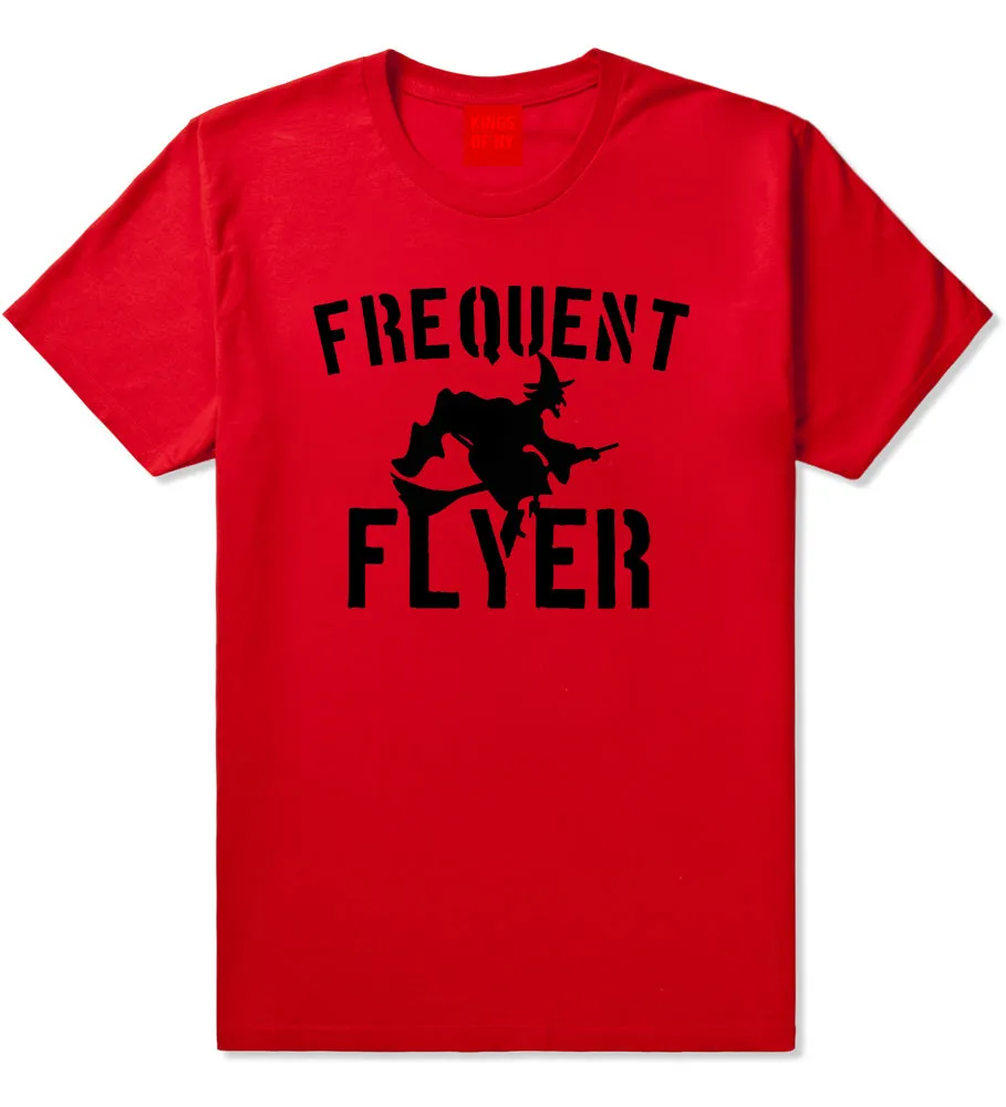 Frequent Flyer Witch Funny Halloween Mens T-Shirt