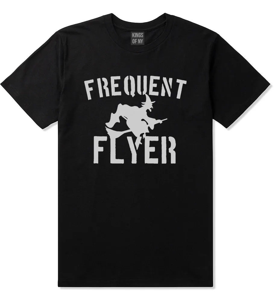 Frequent Flyer Witch Funny Halloween Mens T-Shirt