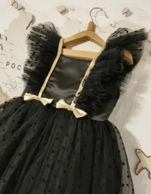 Girls Princess Tulle Dress - Black