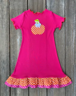 Hot Pink Halloween Pumpkin Dress