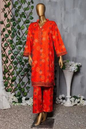 Janaan by Bin Saeed Stitched 2 Piece Printed Khaddar Collection'2022-KF-099-Red