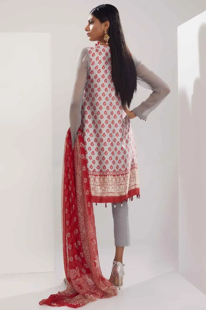 Khaadi Luxury Collection 2018 – P18204 Grey