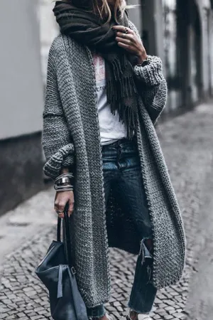 Loose Fashion Knitwear Women Cardigan