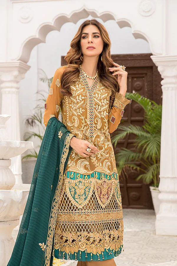 Maryam's Embroidered Luxury Chiffon Collection Vol-25 – D-34 Royal Flare