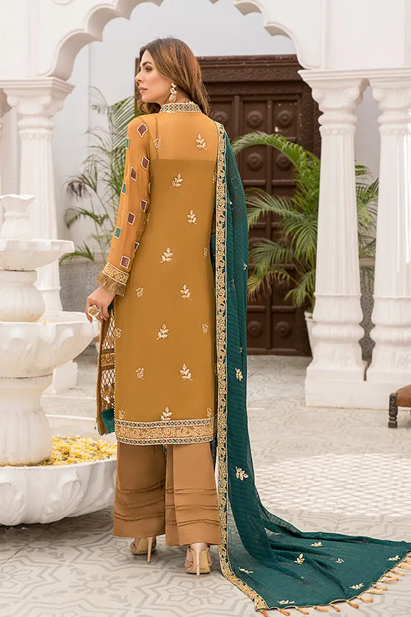 Maryam's Embroidered Luxury Chiffon Collection Vol-25 – D-34 Royal Flare