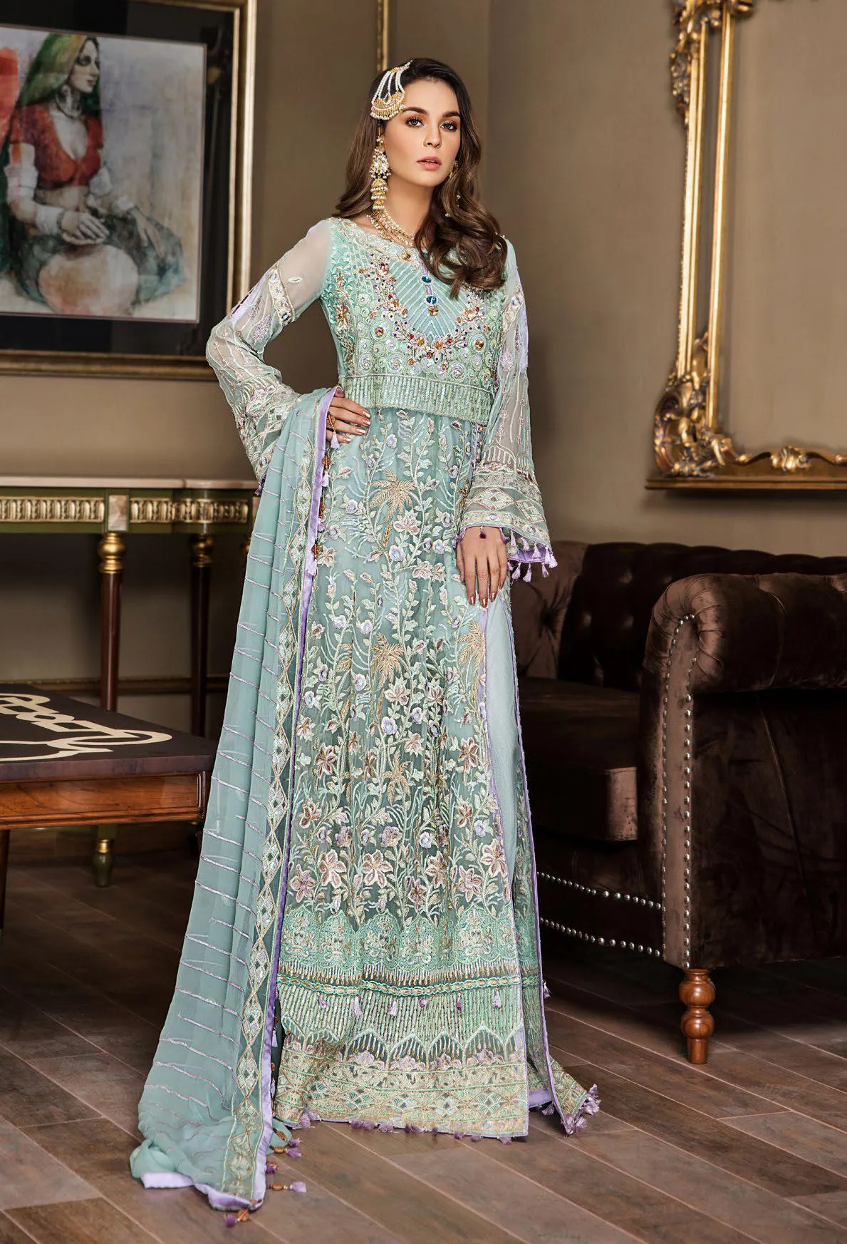 Maryam's Gold Luxury Embroidered Chiffon Collection Vol 5 – MG-56