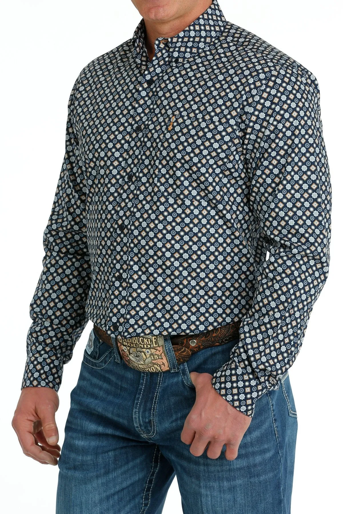 Men's Cinch Modern Fit Button Down Western Shirt - MTW1347093