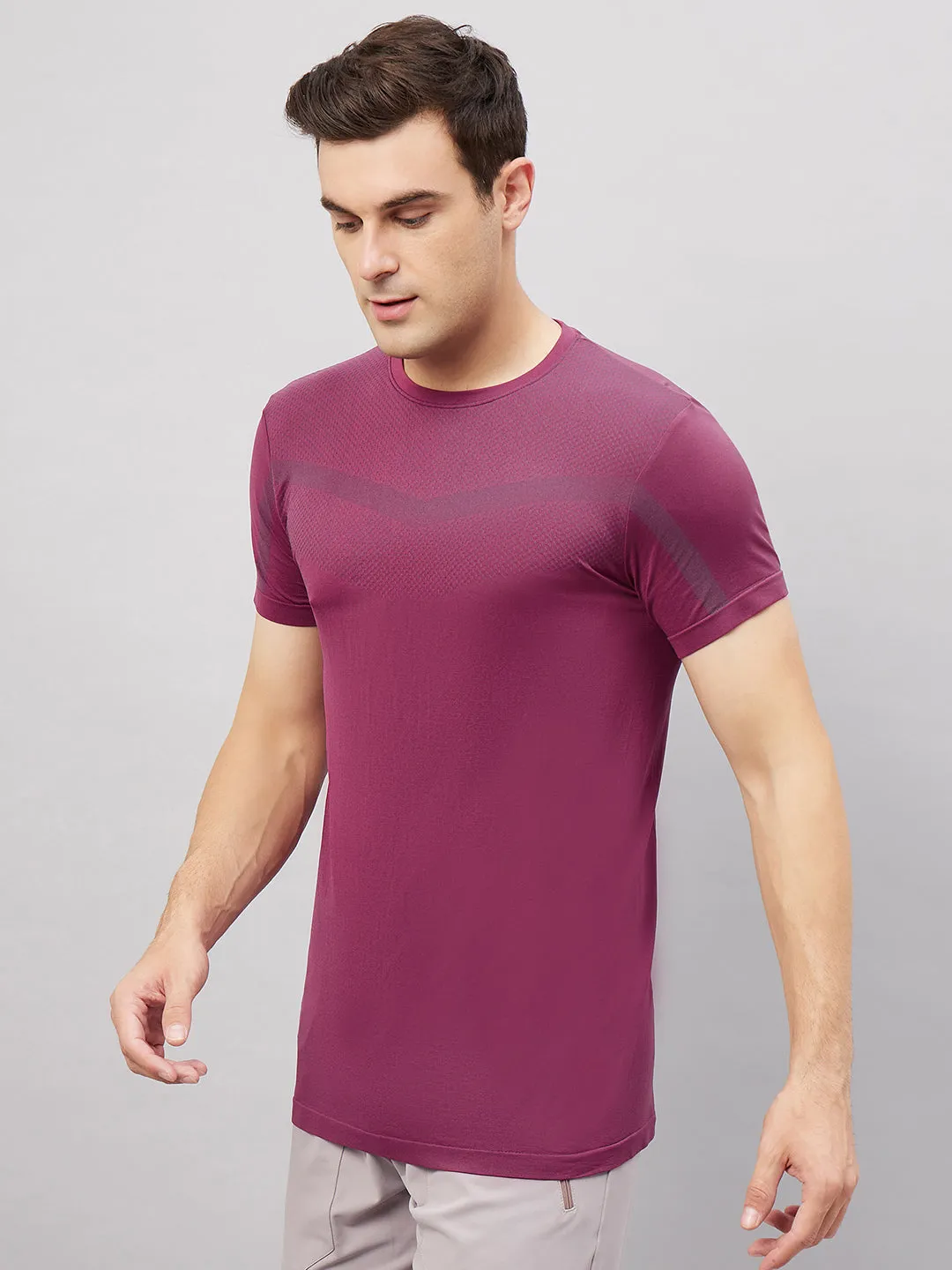 Men's Round Neck Half Sleeves T-Shirt - Grey