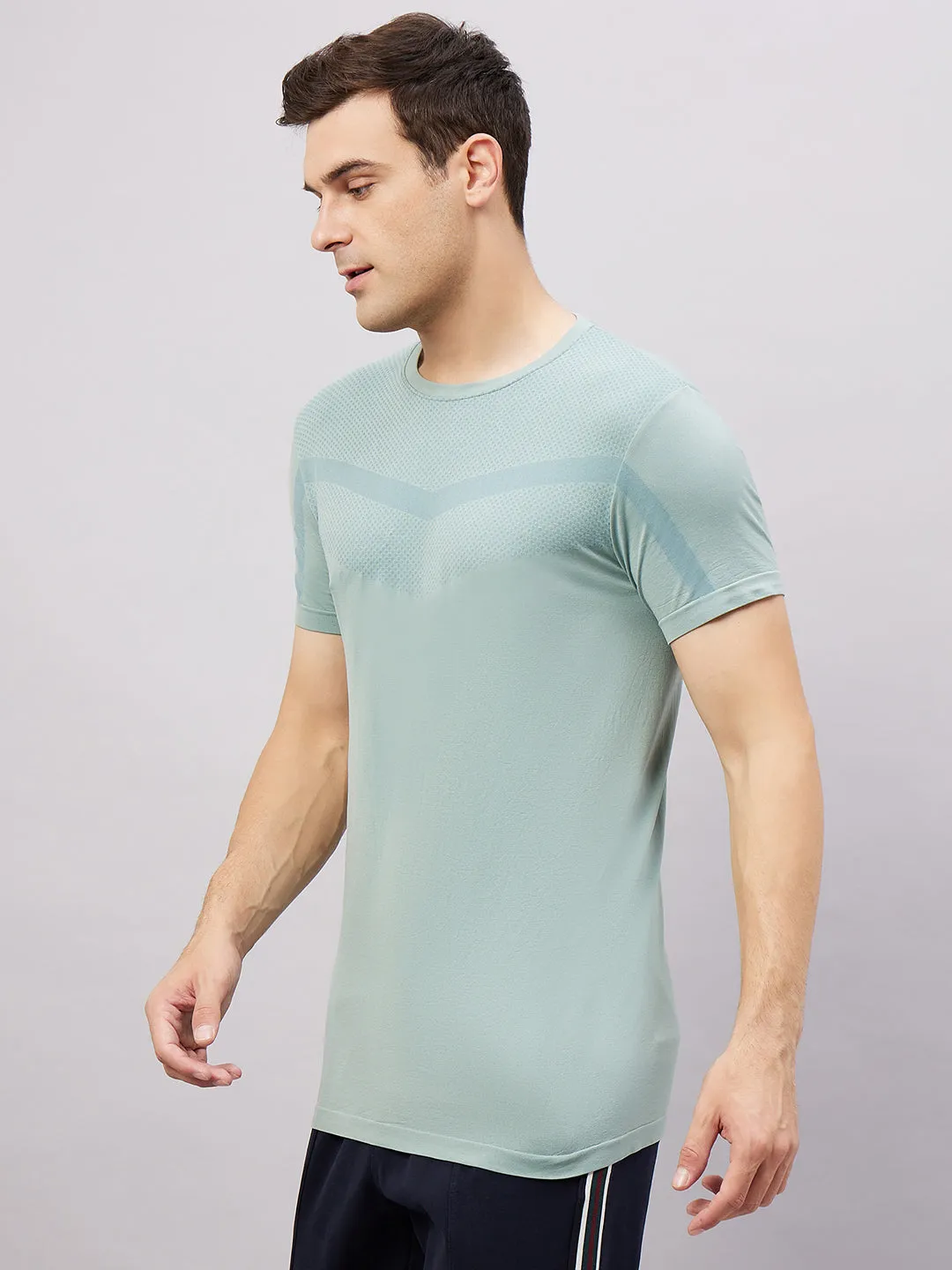 Men's Round Neck Half Sleeves T-Shirt - Grey