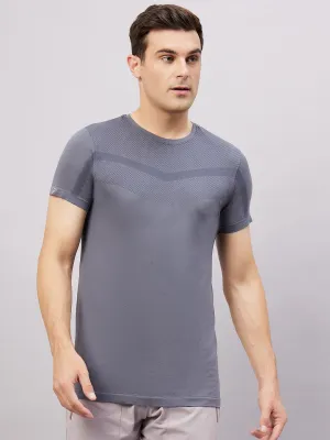 Men's Round Neck Half Sleeves T-Shirt - Grey