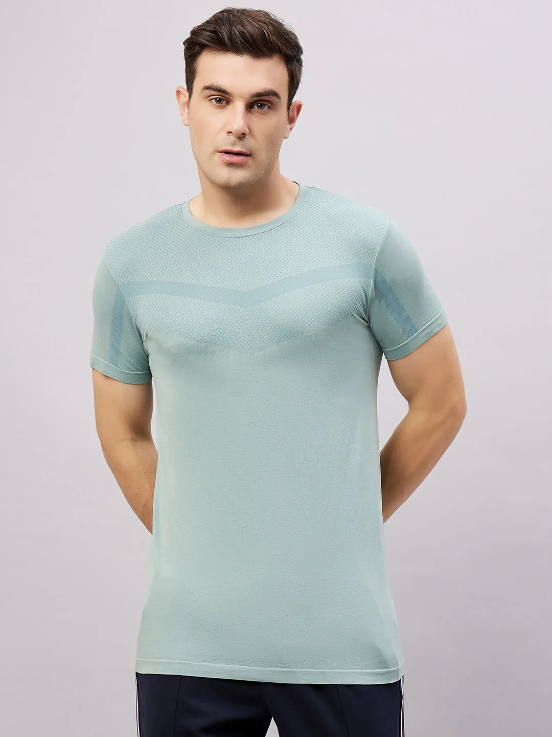 Men's Round Neck Half Sleeves T-Shirt - Grey