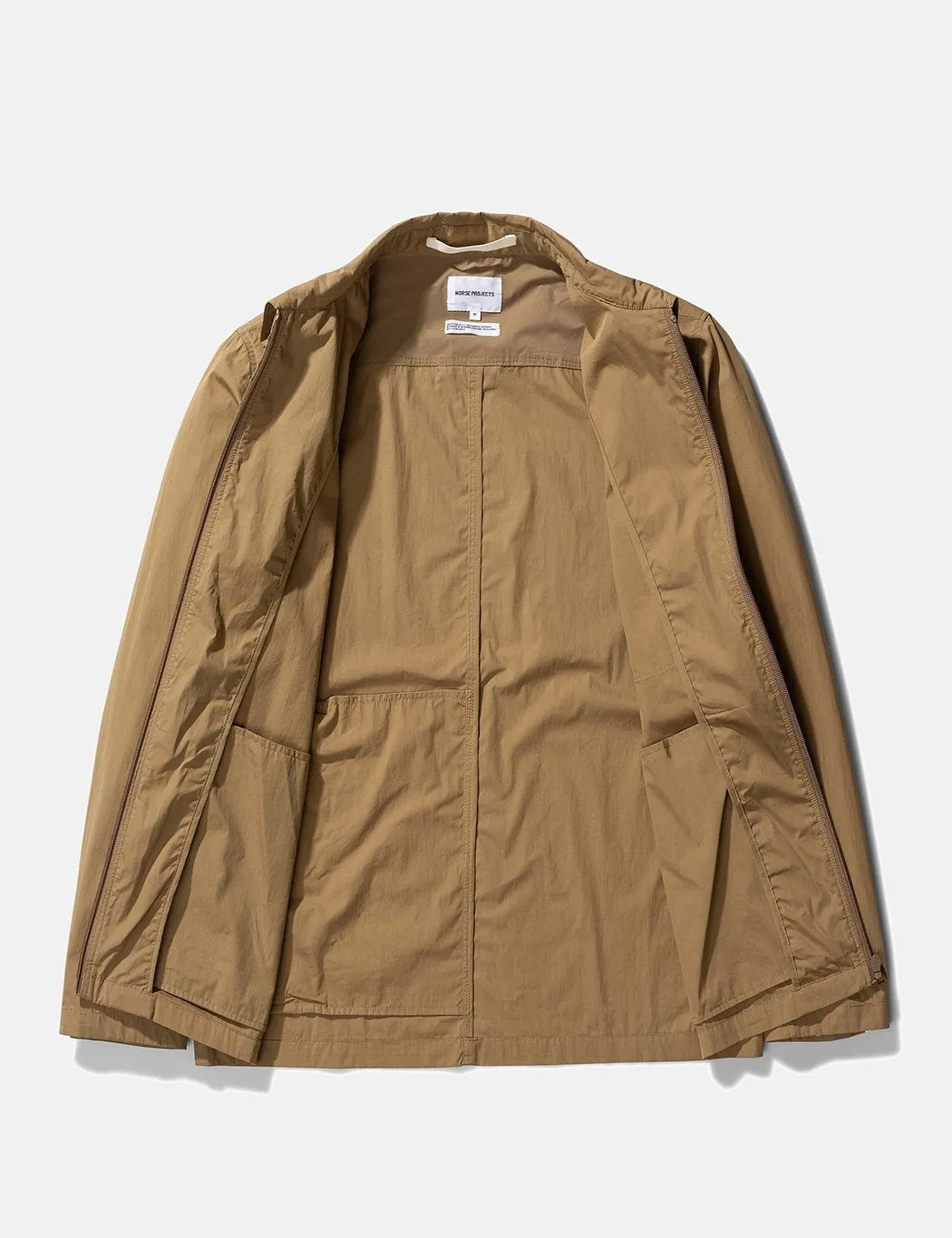 Norse Projects Jens Zip Packable Jacket - Utility Khaki