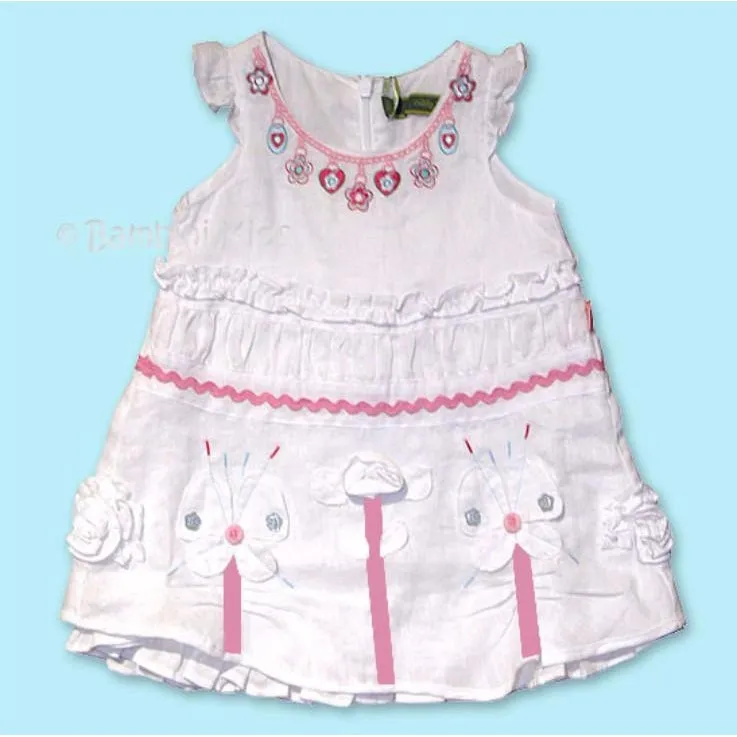 OILILY Girls 100% Linen Dress