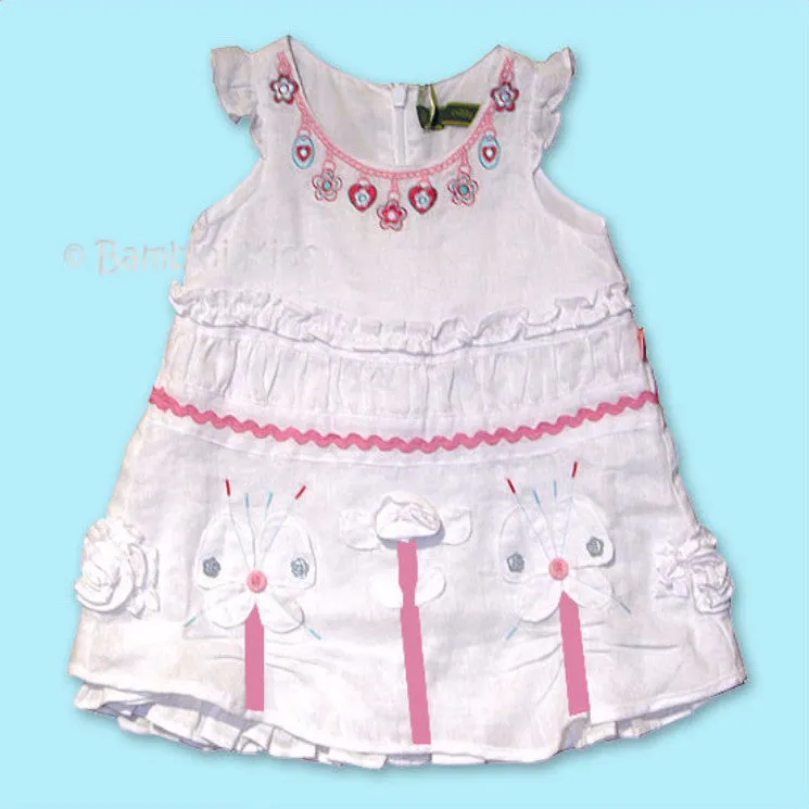 OILILY Girls 100% Linen Dress