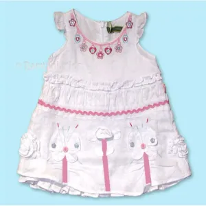 OILILY Girls 100% Linen Dress