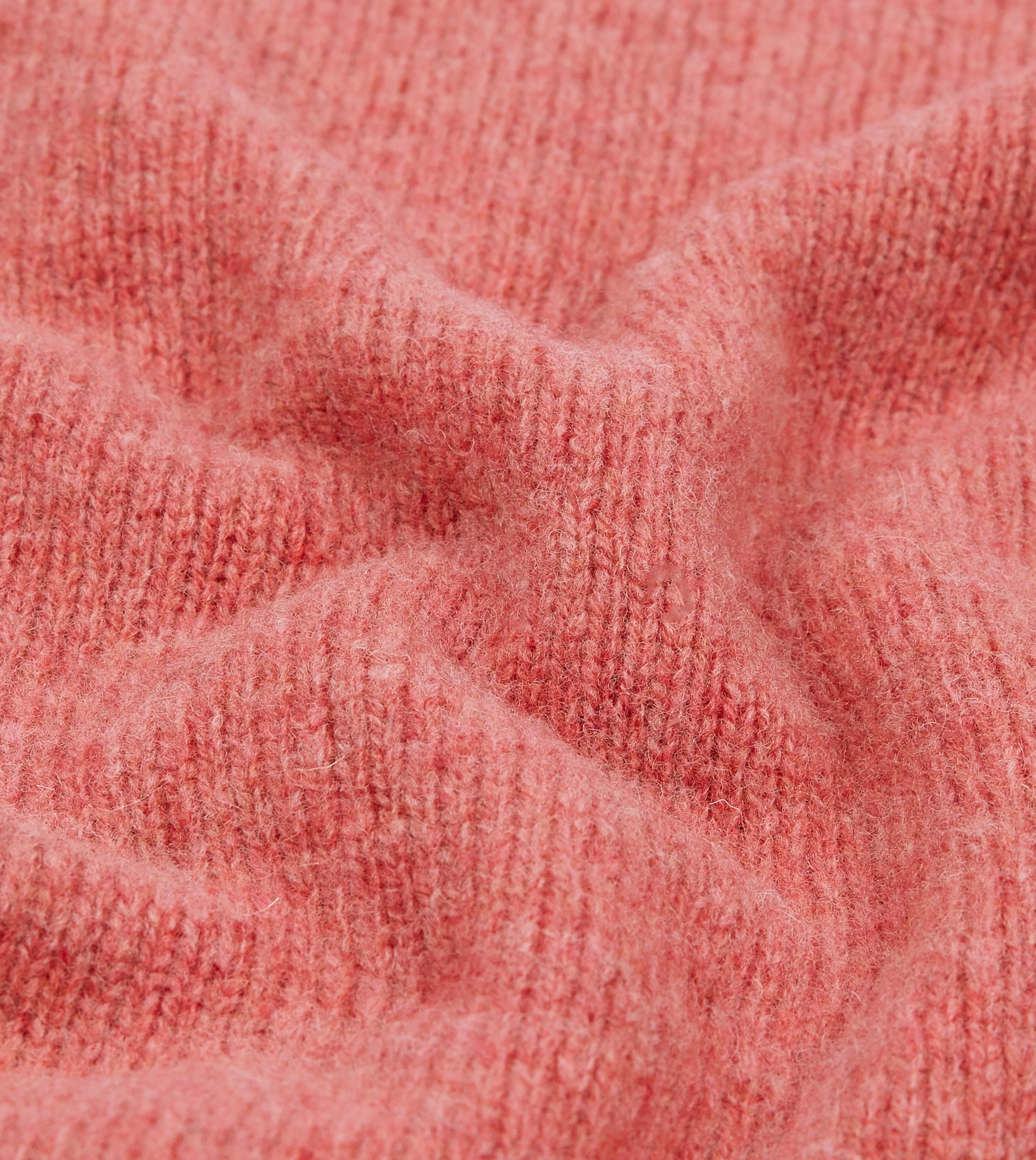 Pink Brushed Shetland Mock Neck Jumper