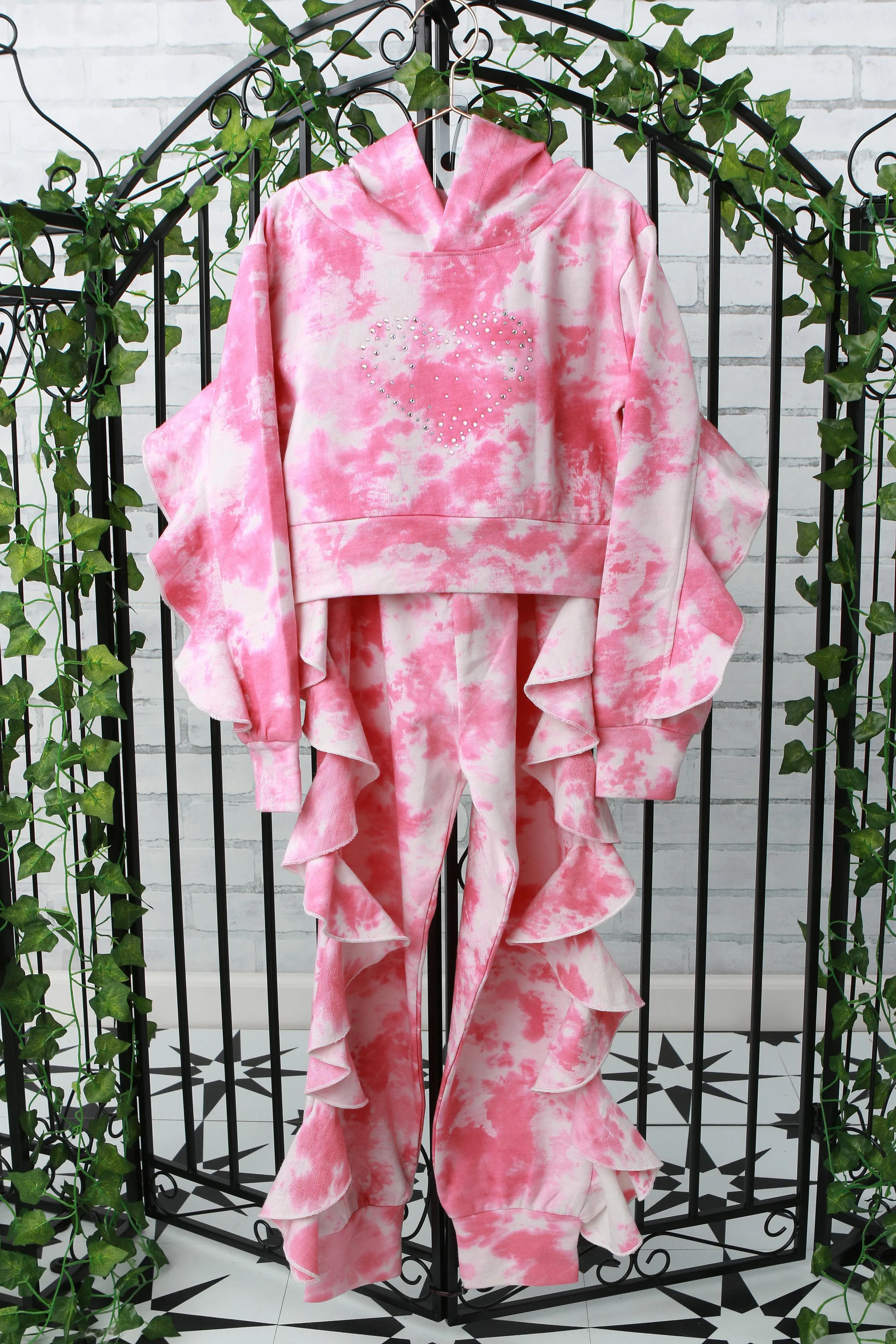 Pink Tie Dye Jogger Set