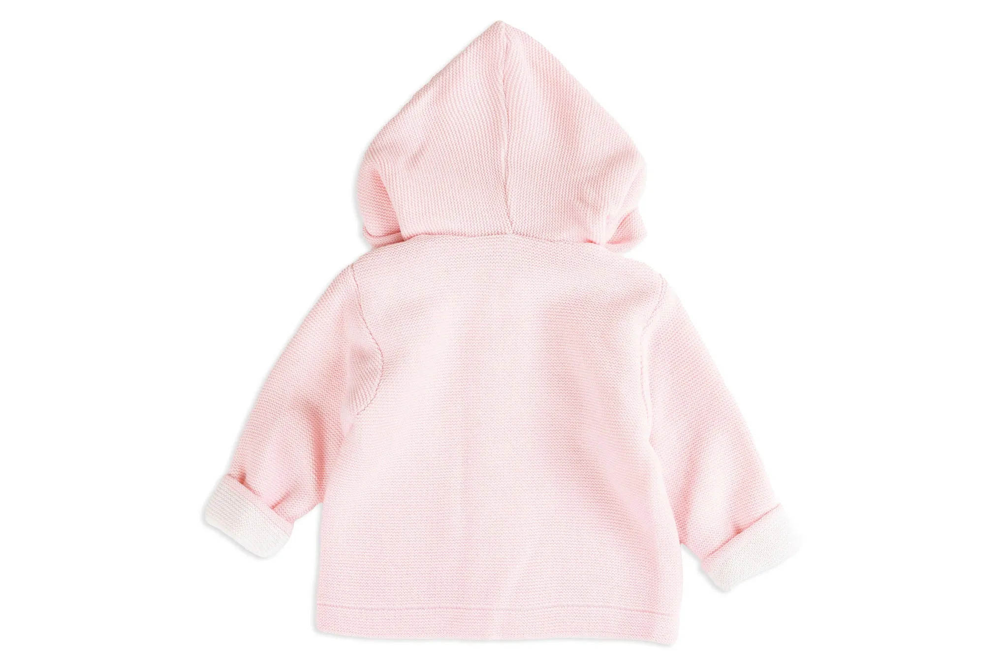 Pink Two-Piece Hooded Knit Set