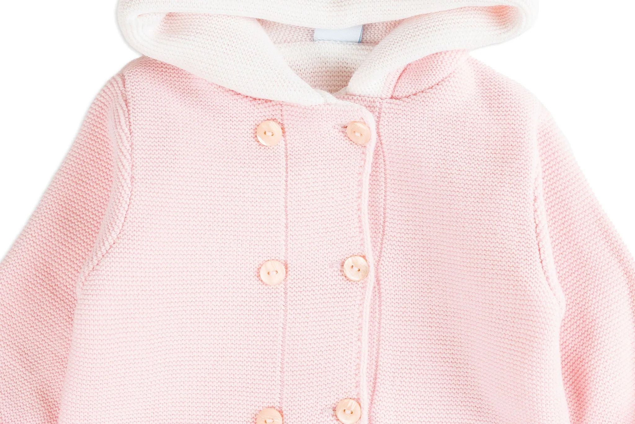 Pink Two-Piece Hooded Knit Set