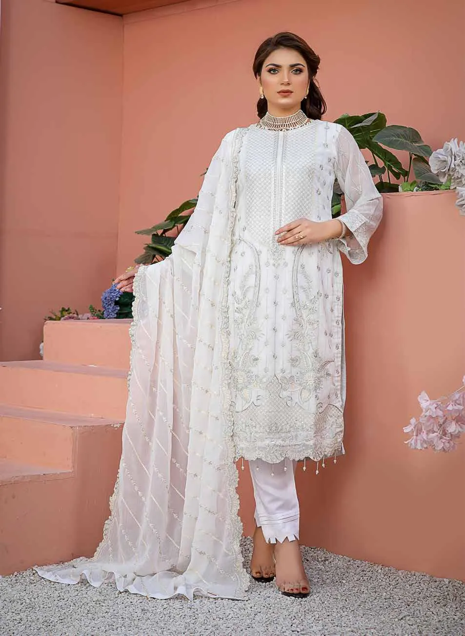 Poshak Sadabahar Embroidered Chiffon Collection – DN-03