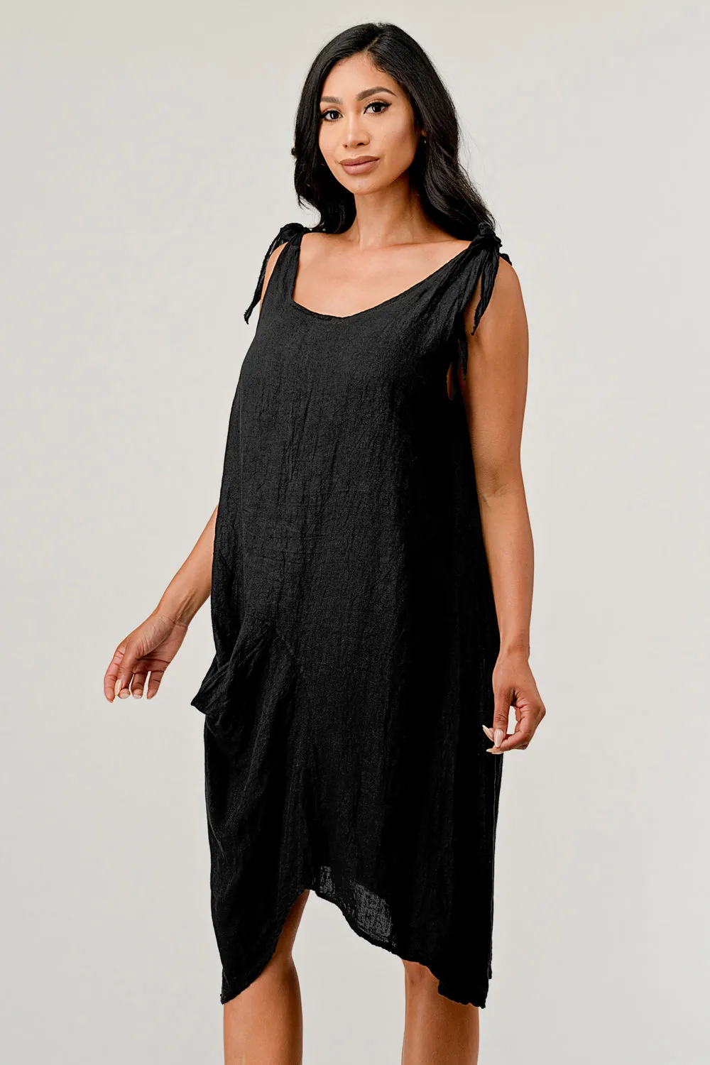 Raw Moda Tie Straps Dress W pocket