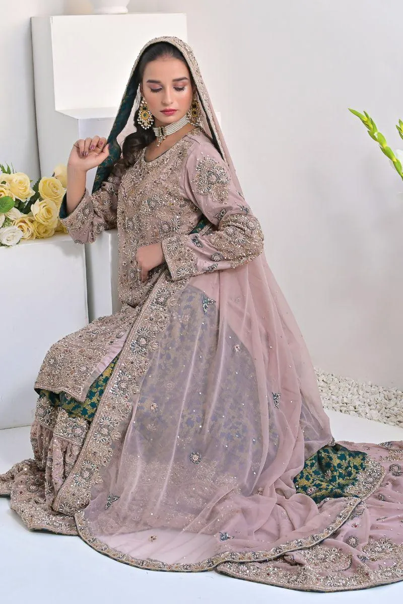 Rubys Couture - Zimal - Sharara - Chiffon & Jamawar - 3 Piece