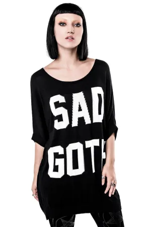 Sad Goth Batwing Knit Top [B]