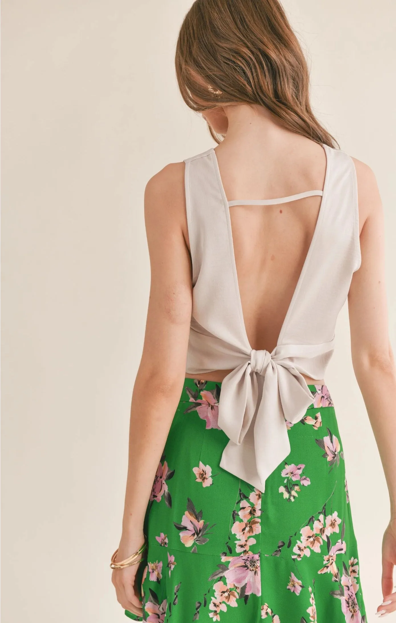 Sage the Label Jess Open Back Tie Top