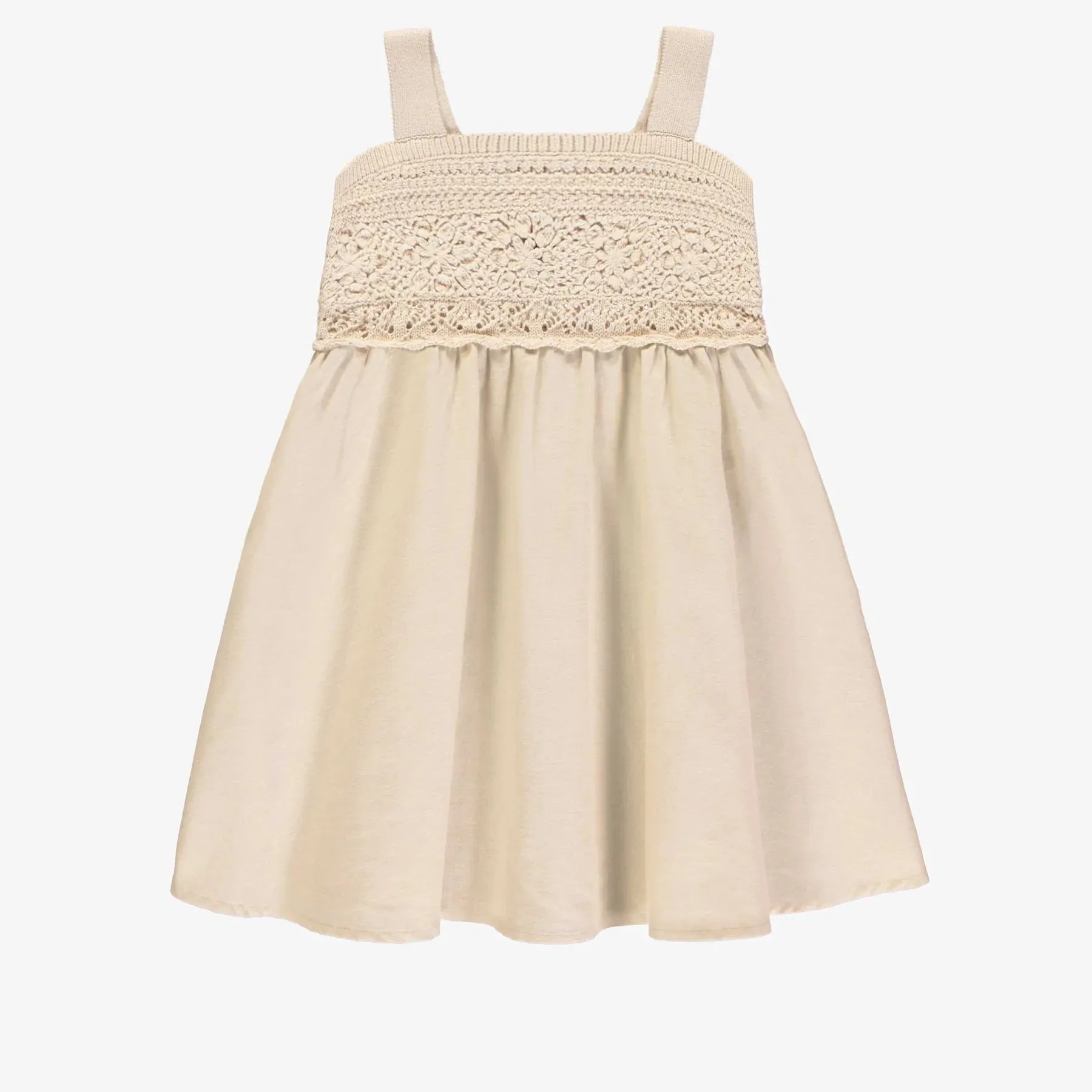 The Whitley Linen Crochet Tank Dress - KIDS