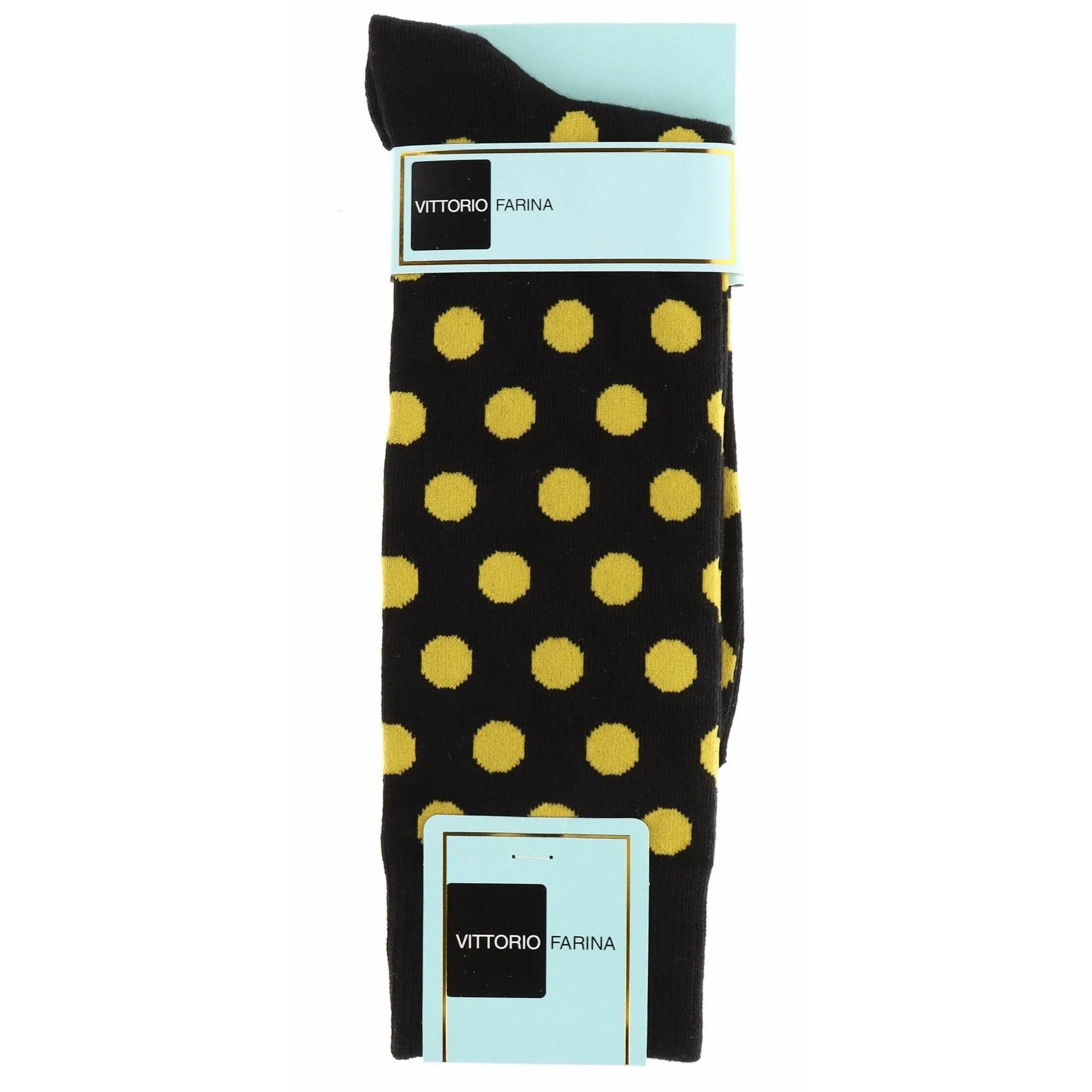 Vittorio Farina Men's Cotton Anklett Polka Dot Dress Socks